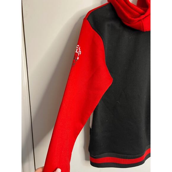 NBA Chicago Bulls Hoodie Kids Youth Large 14-16 Red/Gray/Black Colorblock L/S - Picture 11 of 12